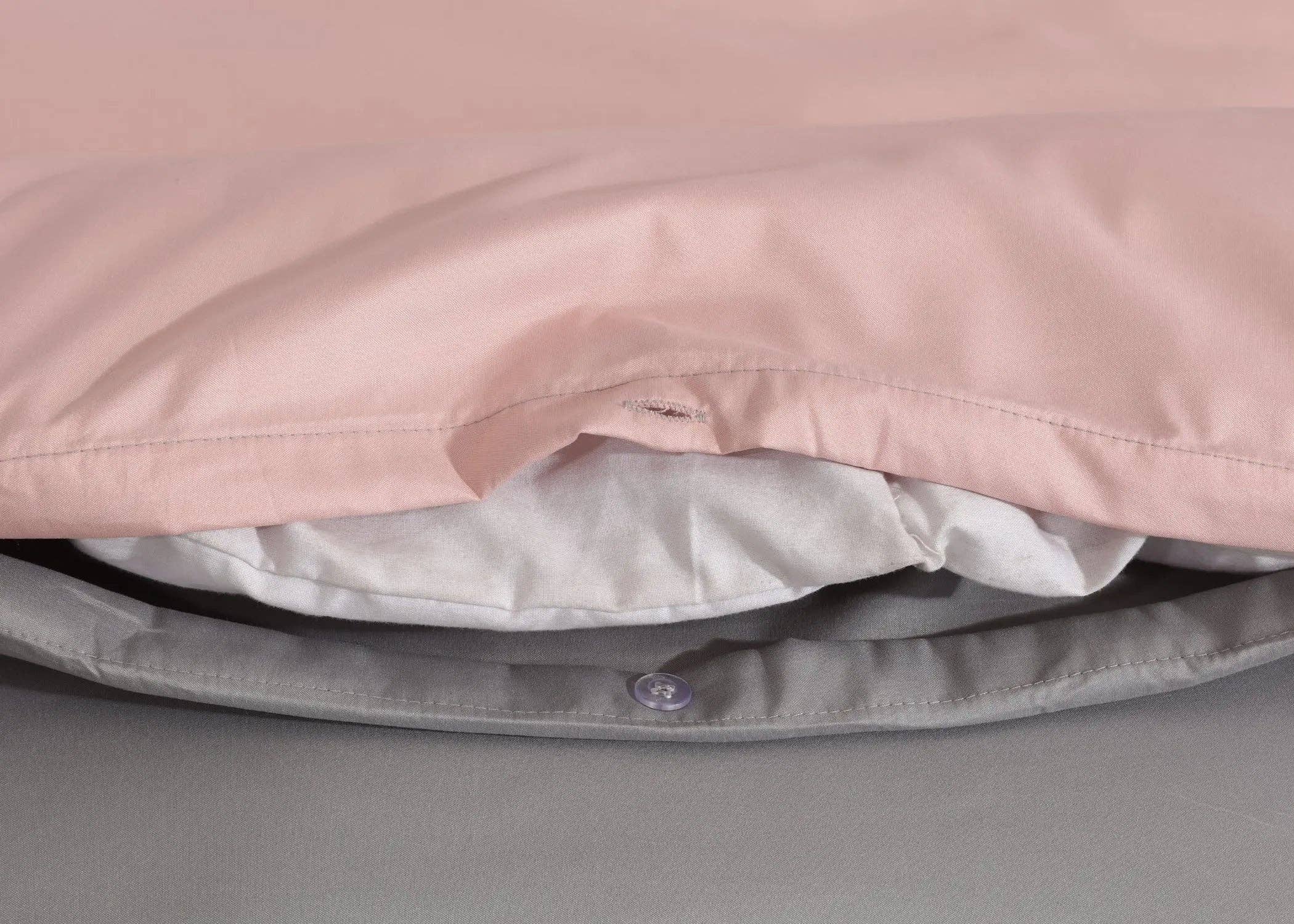 The Fitted Sheets – wholesale Bedding set – Blush/Grey Reversible Microfiber Duvet Cover with Pillowcase3