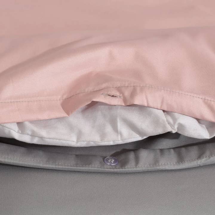 The Fitted Sheets – wholesale Bedding set – Blush/Grey Reversible Microfiber Duvet Cover with Pillowcase3