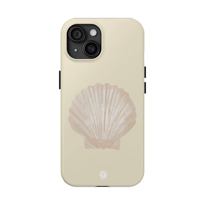 Cream Seashell Painting Phone Case for wholesale by Thursday’s Child Creative Studio