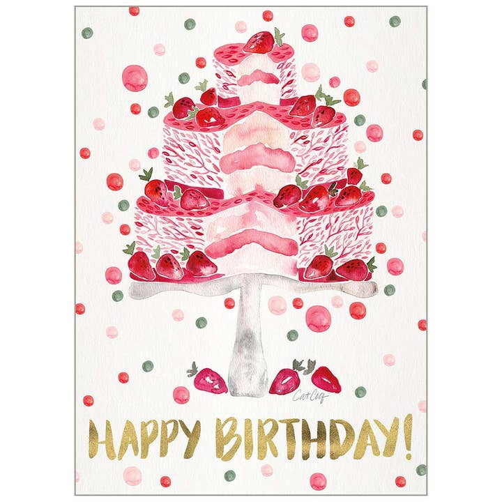 Legacy - Wholesale Birthday Card - Strawberry Cake - Birthday Value Card