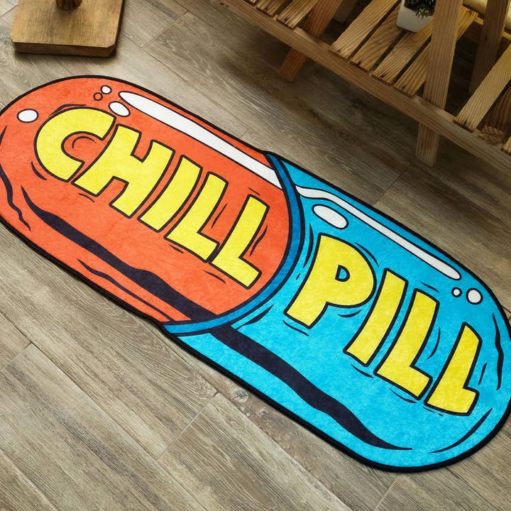 Enico Rugs - Vente Tapis - Tapis Chill Pill, tapis de yoga cool, tapis de méditation, forme de pilule2