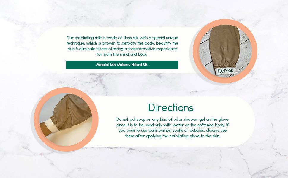 VIAI Beauty - Wholesale Exfoliating Gloves/Mitts - Silk Exfoliating Bath Gloves2
