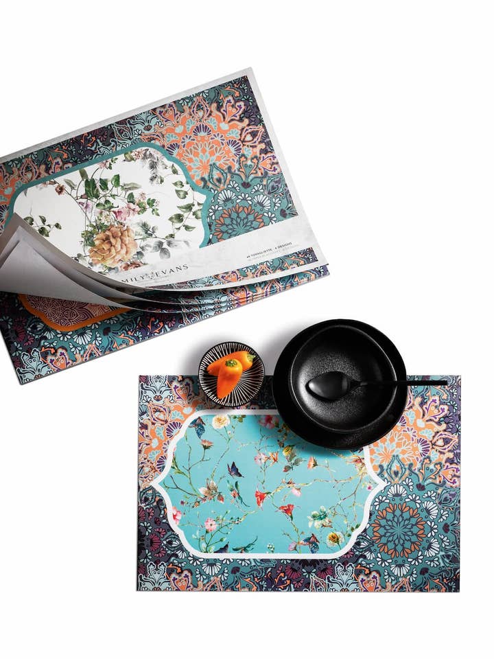 Florecido paperblock placemats for wholesale by Emily Evans