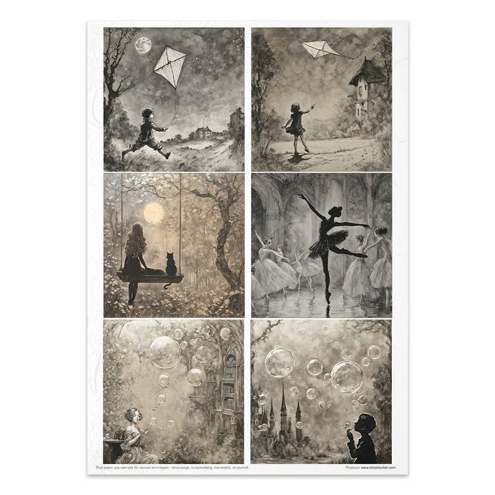 ITD Collection - Wholesale Craft supplies - RP080 - Rice Paper Creative Set - 11pcs x A4 / 8.27x11.7 in5