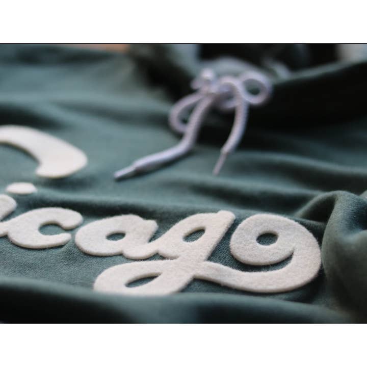 Chitown Clothing – Engroshandel Hoodie – Unisex – Chicago Filt Applique hættetrøje4
