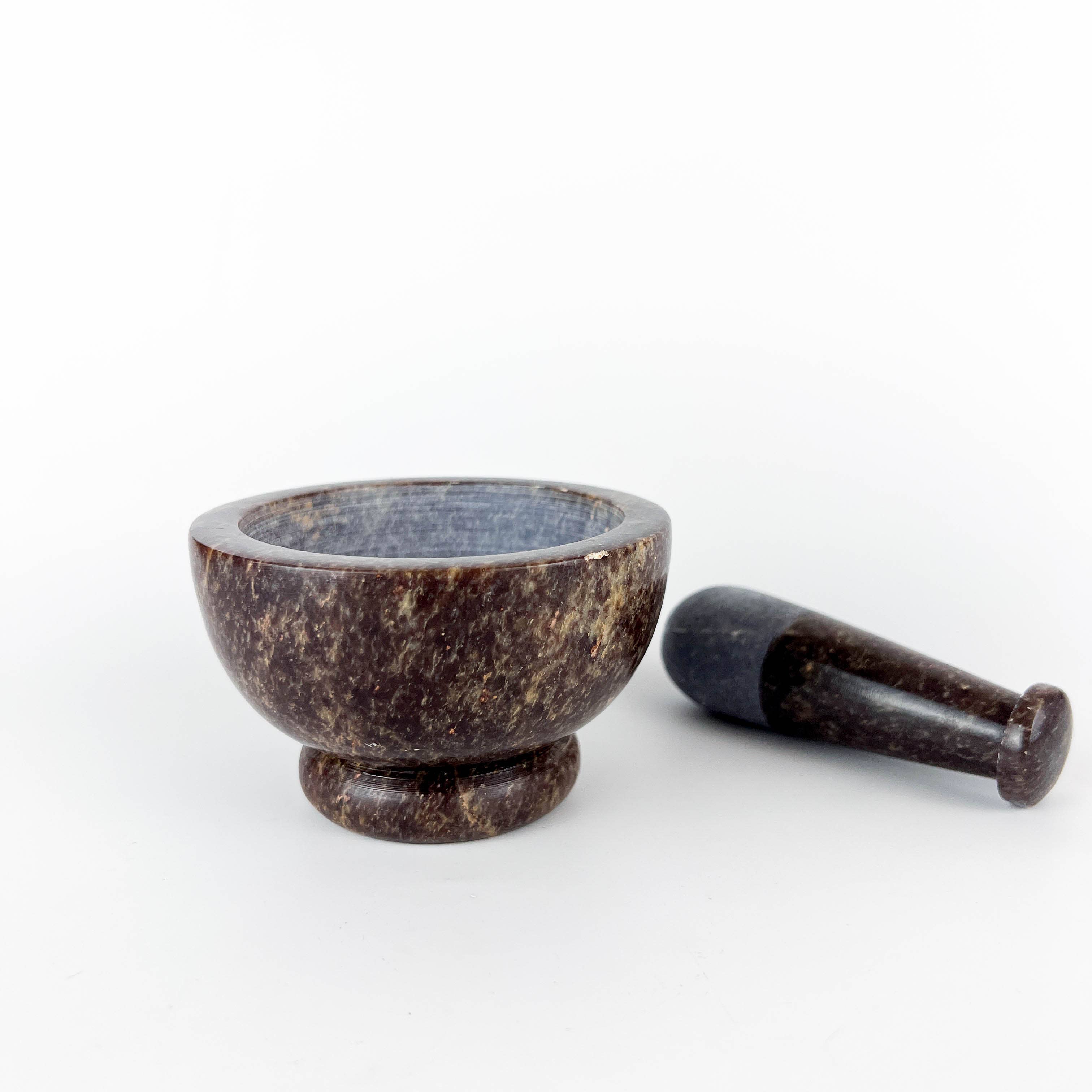 GREENROOTS USA LLC - Wholesale Mortar & pestle - Soap Stone Mortar & Pestle 4"D,3"H2