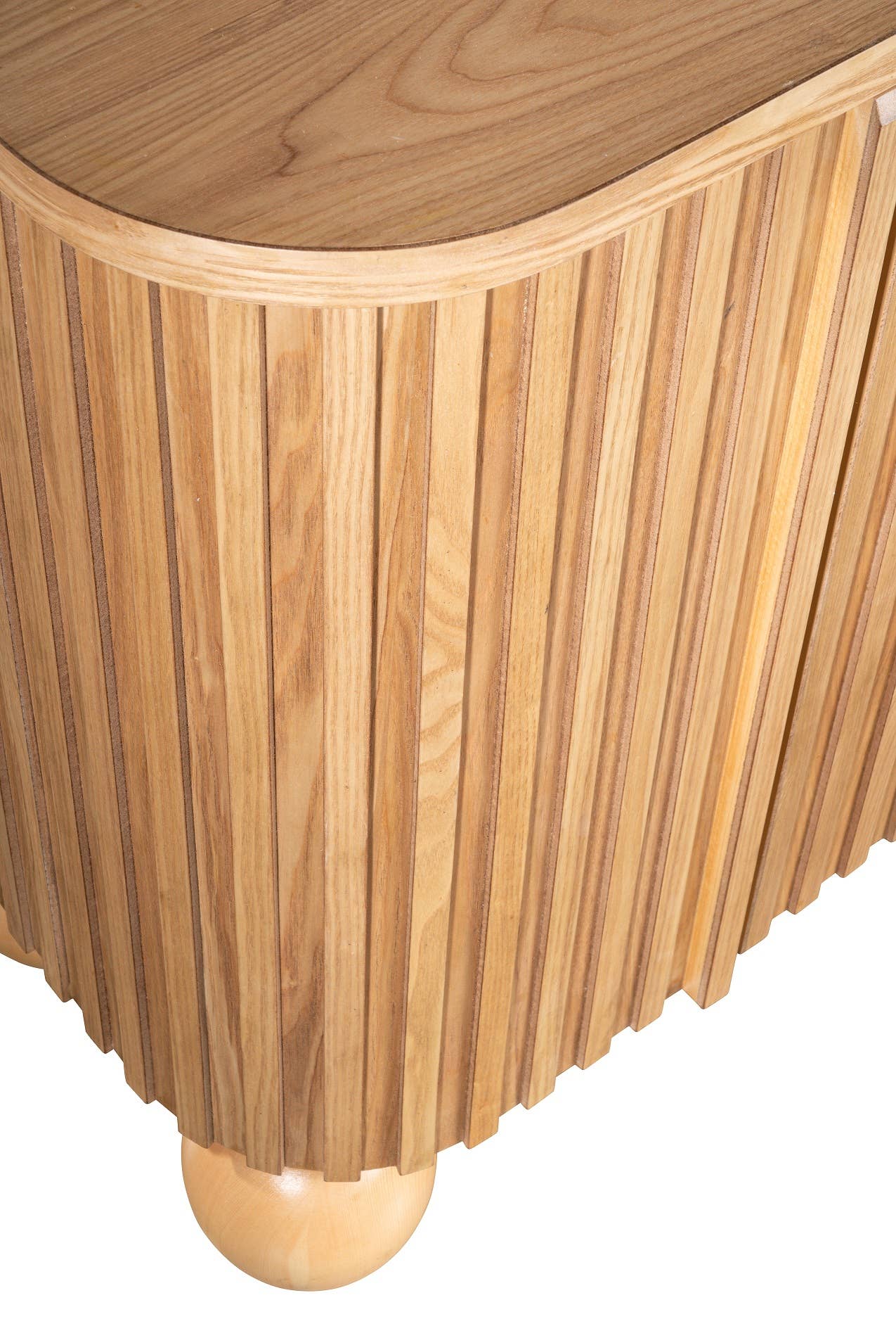 Statements by J - Wholesale Cabinet - 46.5'' W Fluted  Accent Cabinet with2 Doors and Ball Feet 4