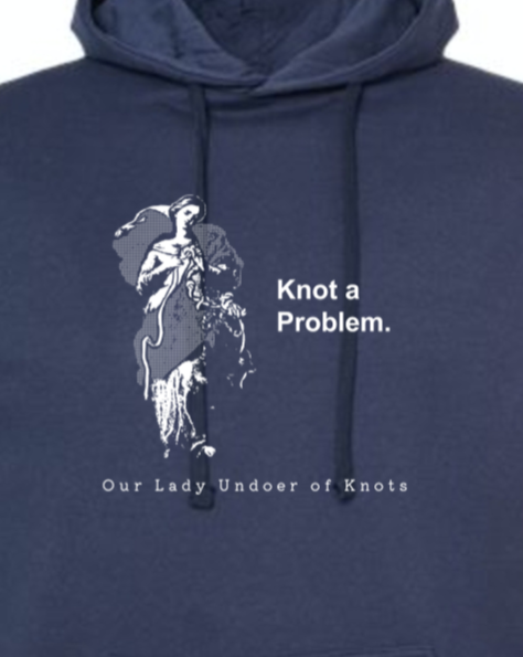 Sock Religious - Wholesale Hoodie - Unisex - Knot a Problem - Our Lady Undoer of Knots Hoodie Sweatshirt5
