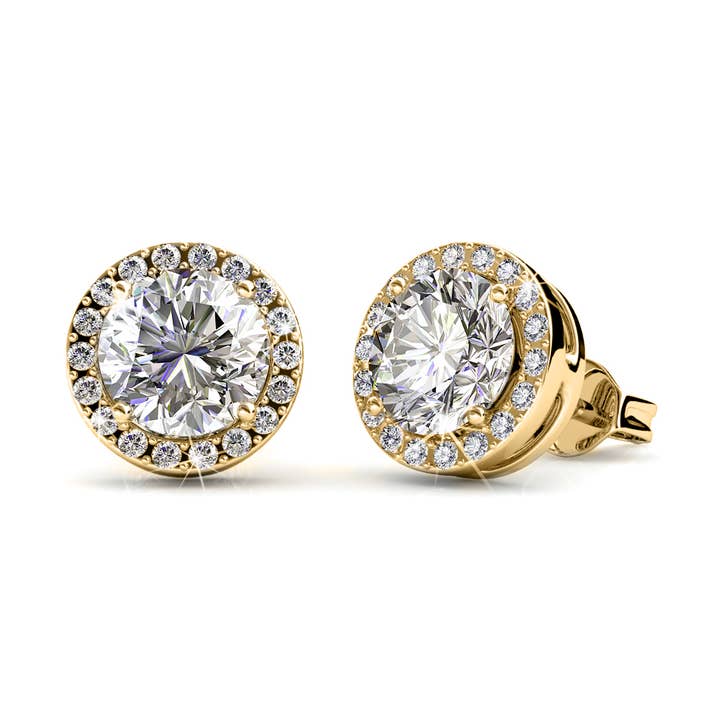 Sophia Earrings - Gold and Crystal for wholesale by CARALI / MYC Paris