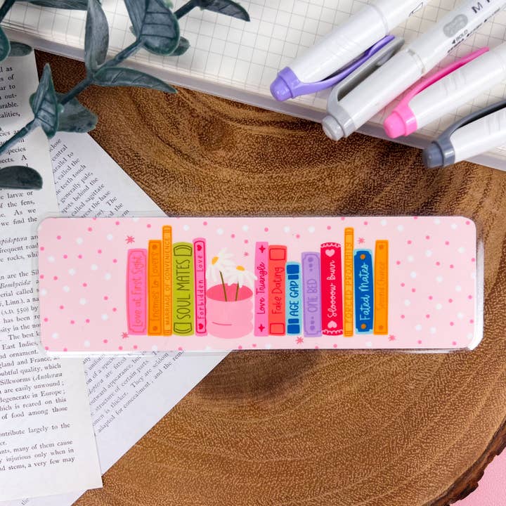 Tropes Bookstack Bookmark for wholesale by Cozy Reads Shop