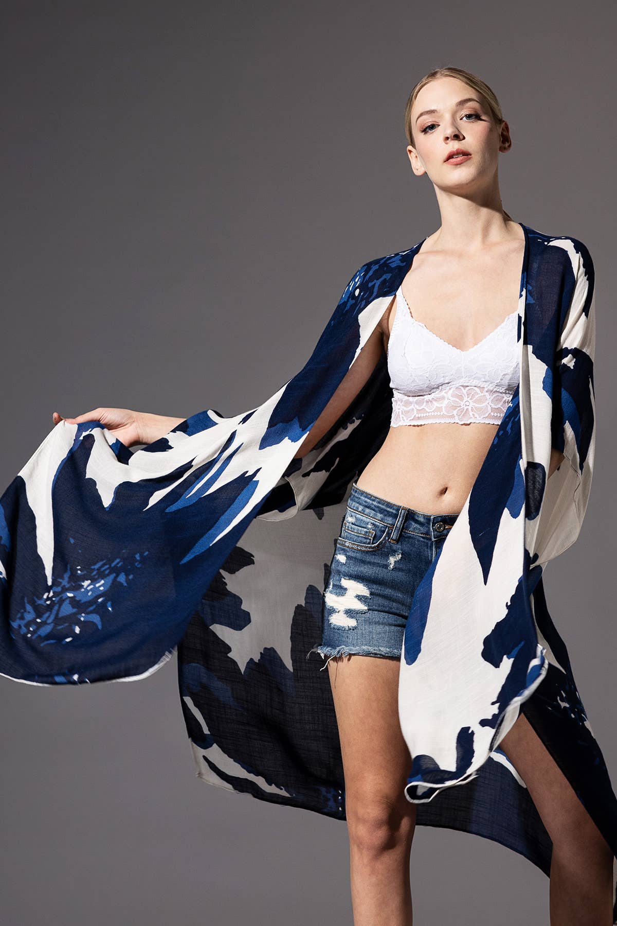 Urbanista - Vente Kimono – femme - Kimono long à imprimé floral ample22