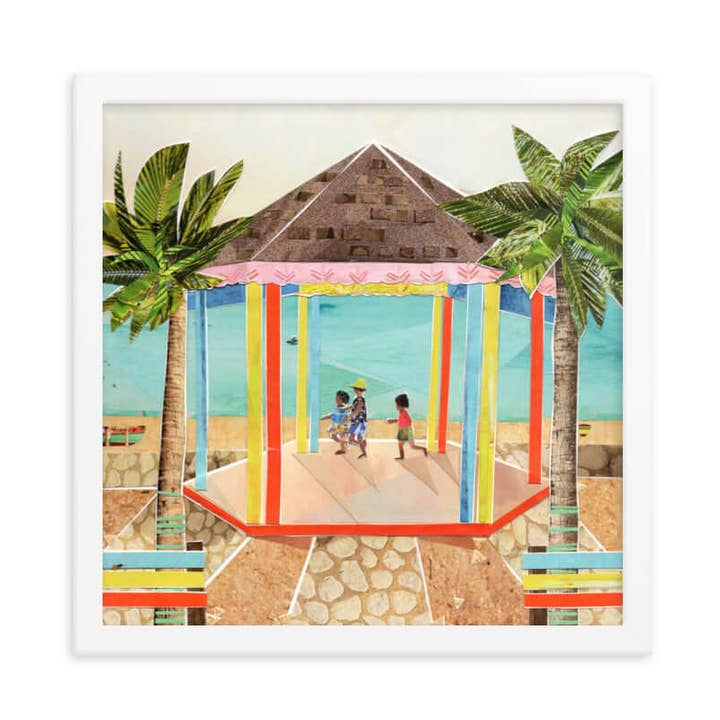Impression d'art collage du parc des Caraïbes pour la vente par more the merrlier