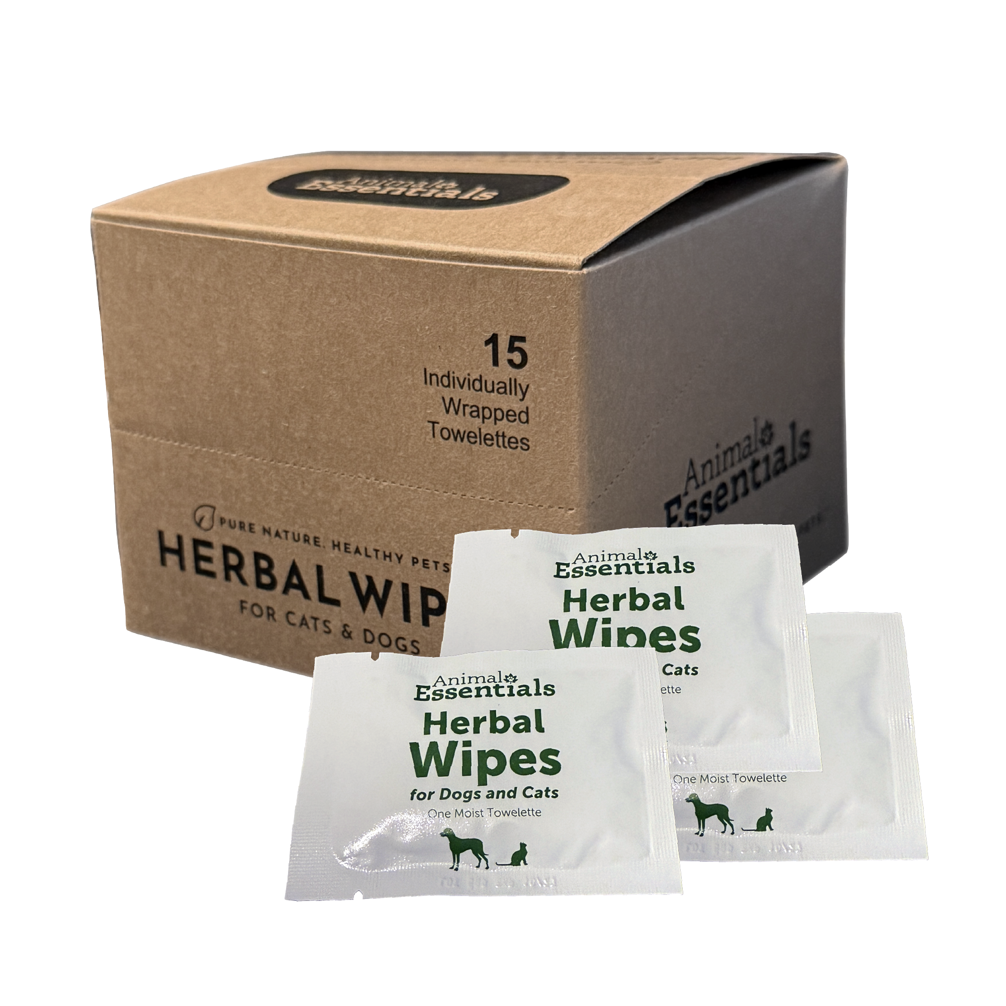 Animal Essentials - Wholesale Pet Grooming Aid - Dog - Herbal Wipes (15 count box)0