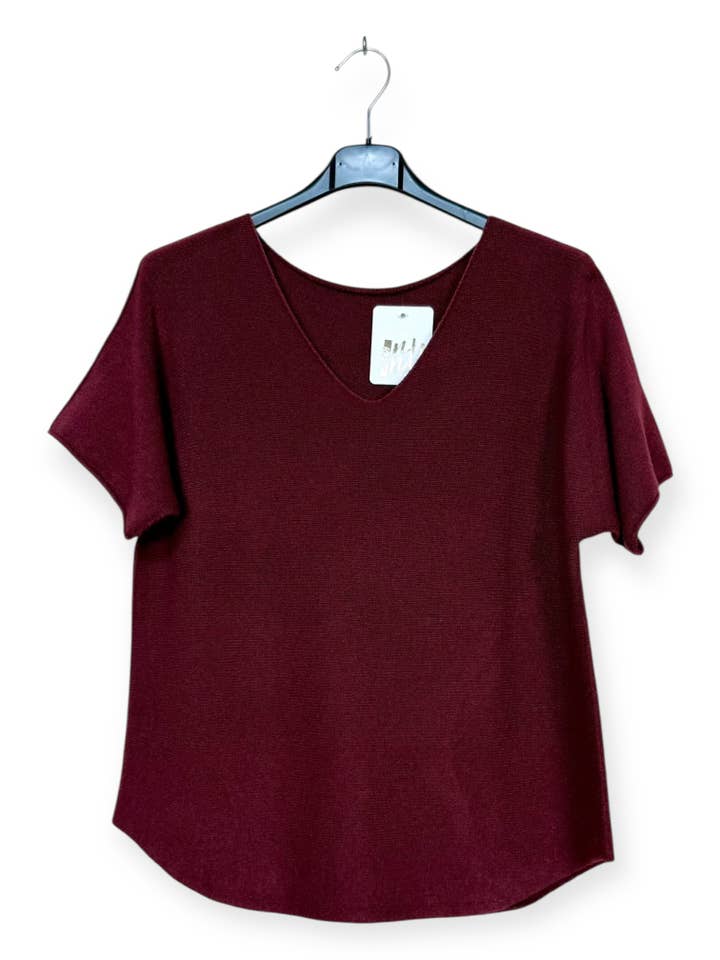 Lucky Nana - Wholesale Knit Top - Women's - AH 2203 - Soft Short-Sleeve Top34