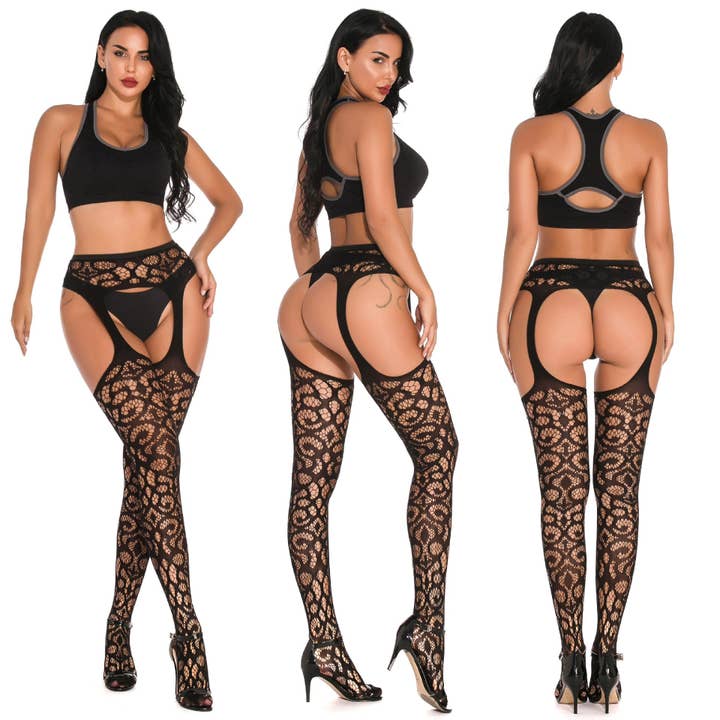 Kinky Pleasure - Vendita all'ingrosso Completino intimo - Donna - Body Pleasure - TL141 M/L - Body stocking sexy lingerie - confezione regalo di lusso - nero11
