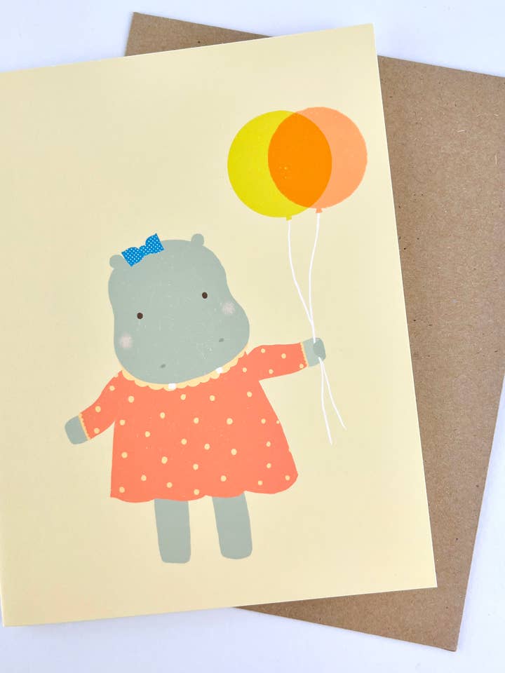 Ven Hippo lykønskningskort for engroshandel hos Chet and Dot