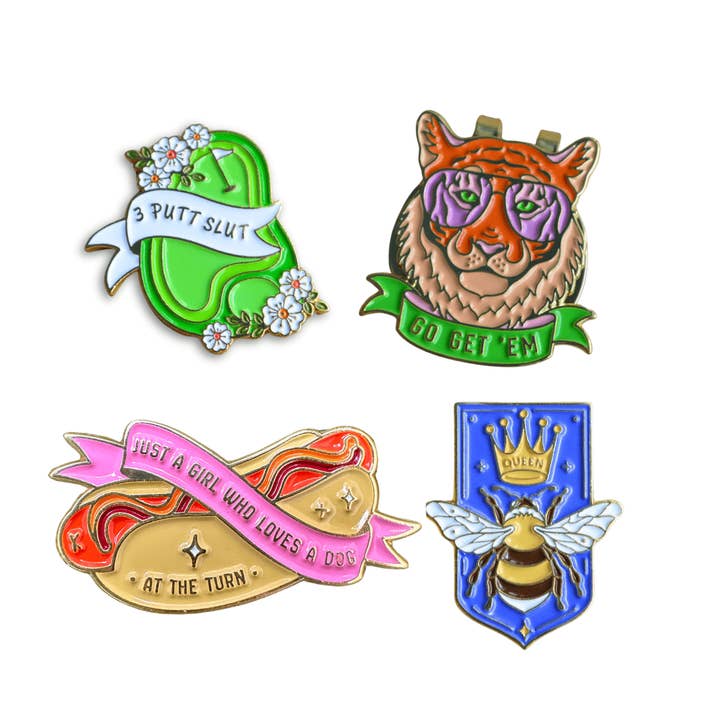 Par-fect Picks Women's Golf Ball Marker Collection (set of 4) for wholesale by Birdie Girl Golf