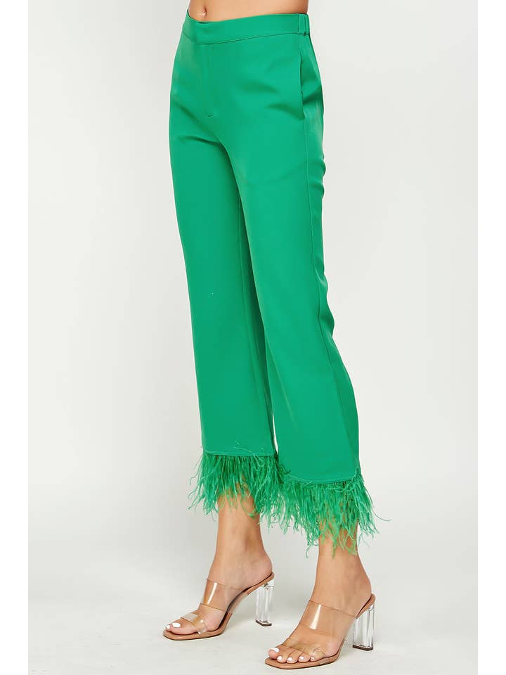 Strut & Bolt - Wholesale Pants – Women's - Feather Trim Flare Pants5