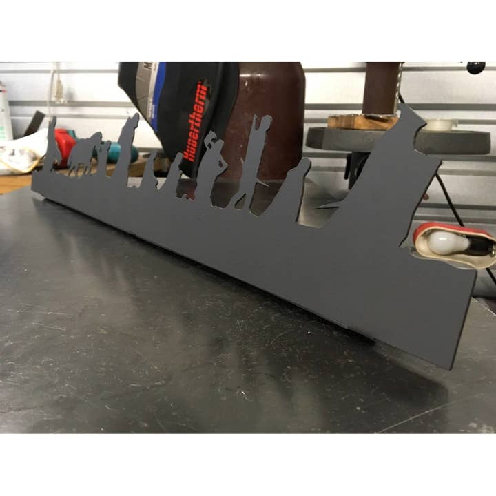 Think Metal - Thinking Creatively to Make it Metal – wholesale Wall Accent – Lord of the Rings Fellowship Silhouette | Freestanding Metal Art | 23" | #LotR1