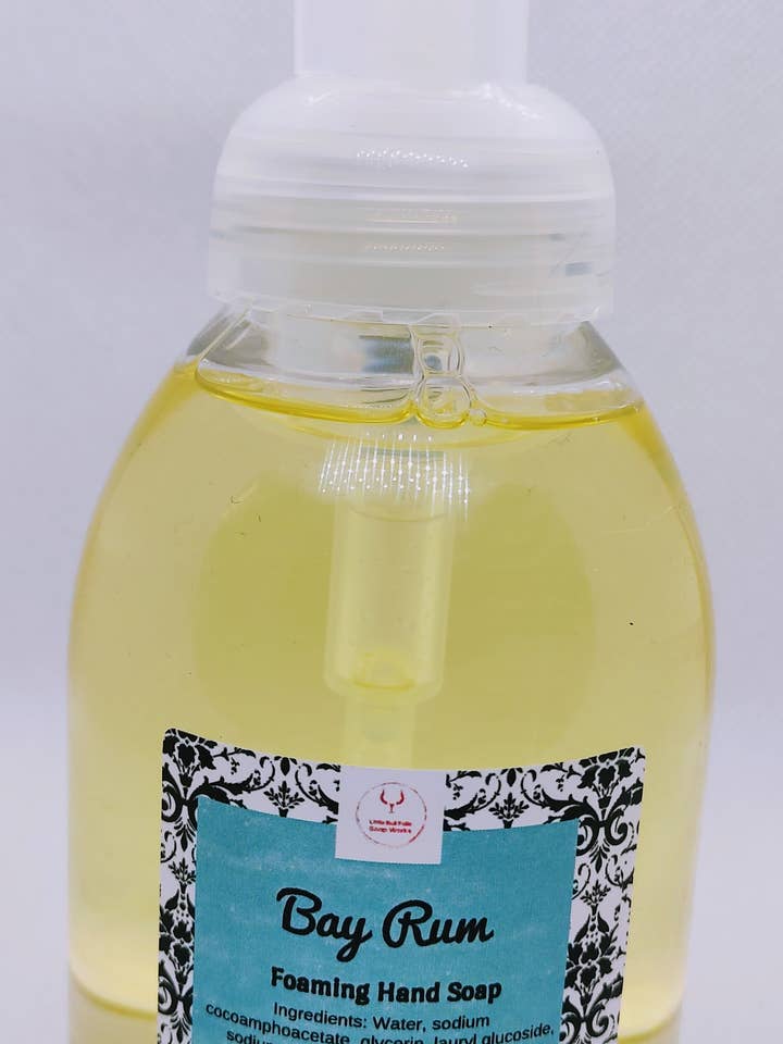 Bay Rum Foaming Hand Soap for wholesale by Little Bull Falls Soap Works