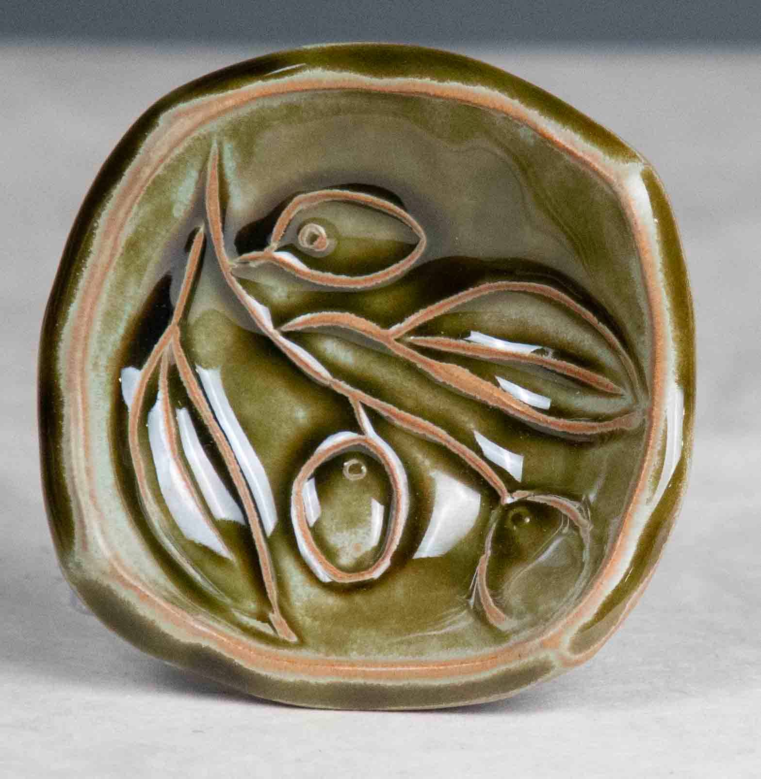 Crazy Green Studios – Engroshandel Skål til krydderier/dip – Håndlavede skåle til oliventapenade i rødt stentøj6