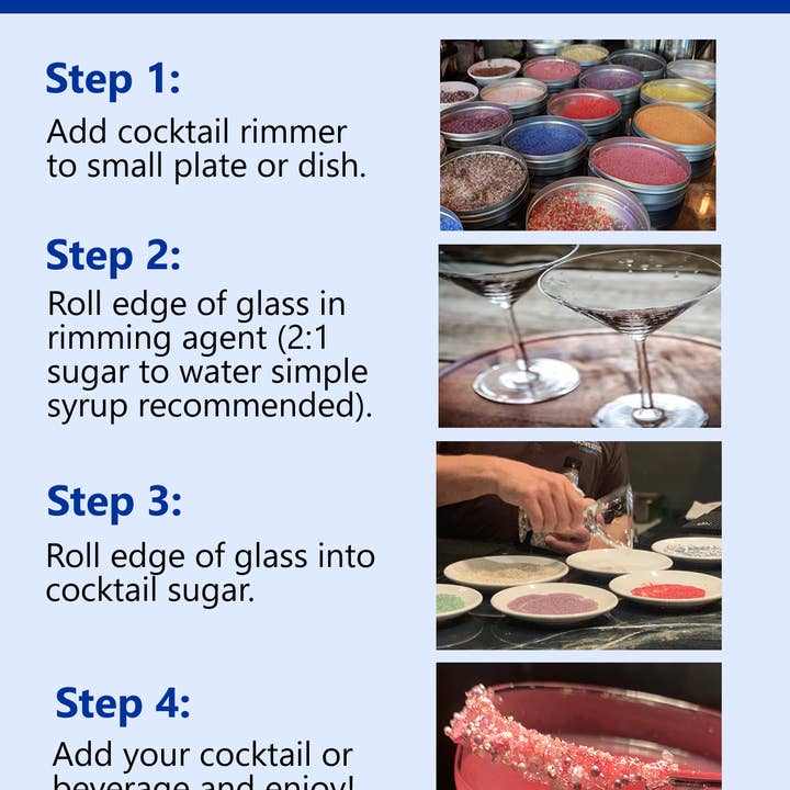 Ultimate Baker - Wholesale Sugar/Sweetener - Snowy River SIlver Cocktail Rimming Sugar (1x3oz Tin)6