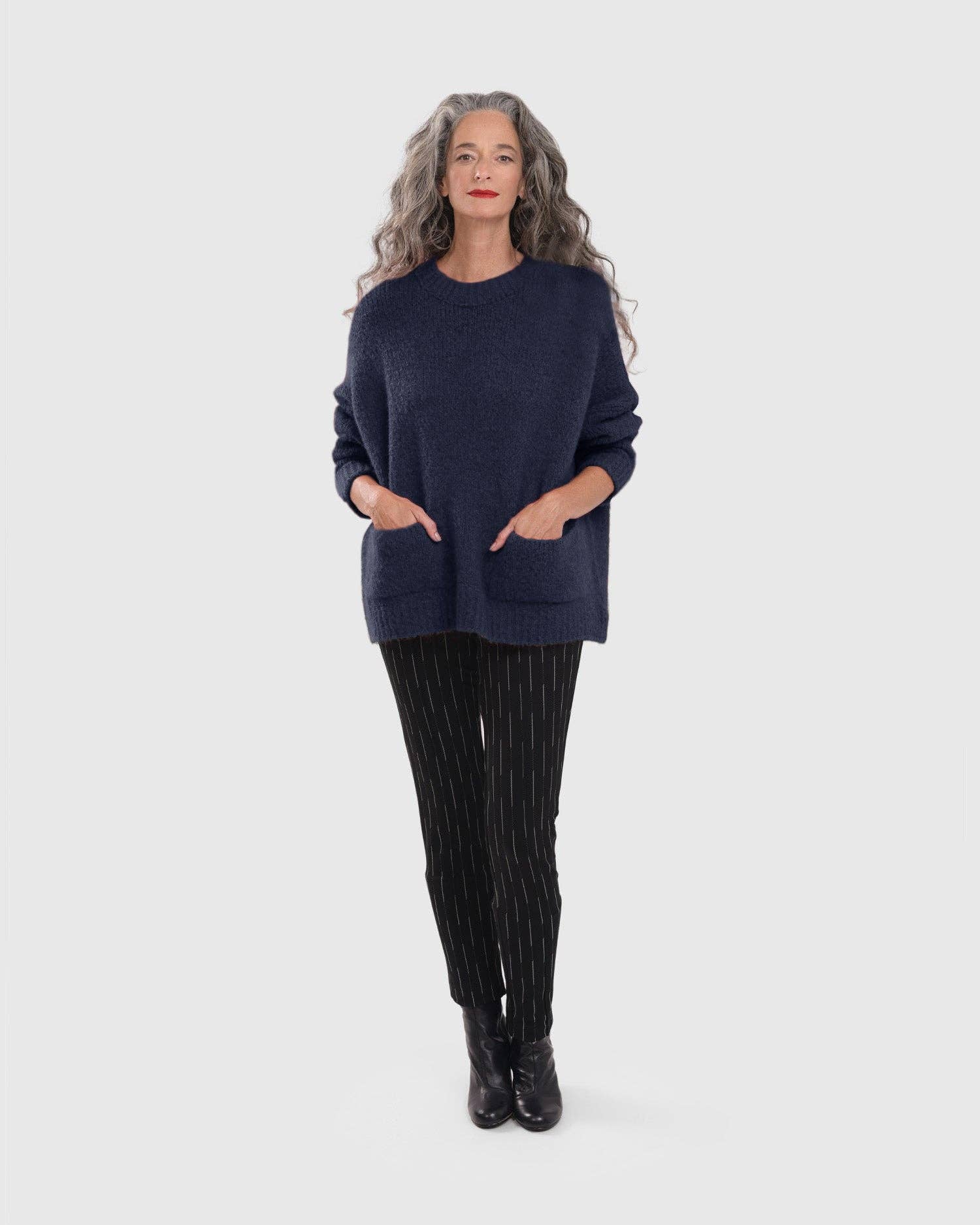 On Repeat Sweater, Navy for wholesale on Faire4