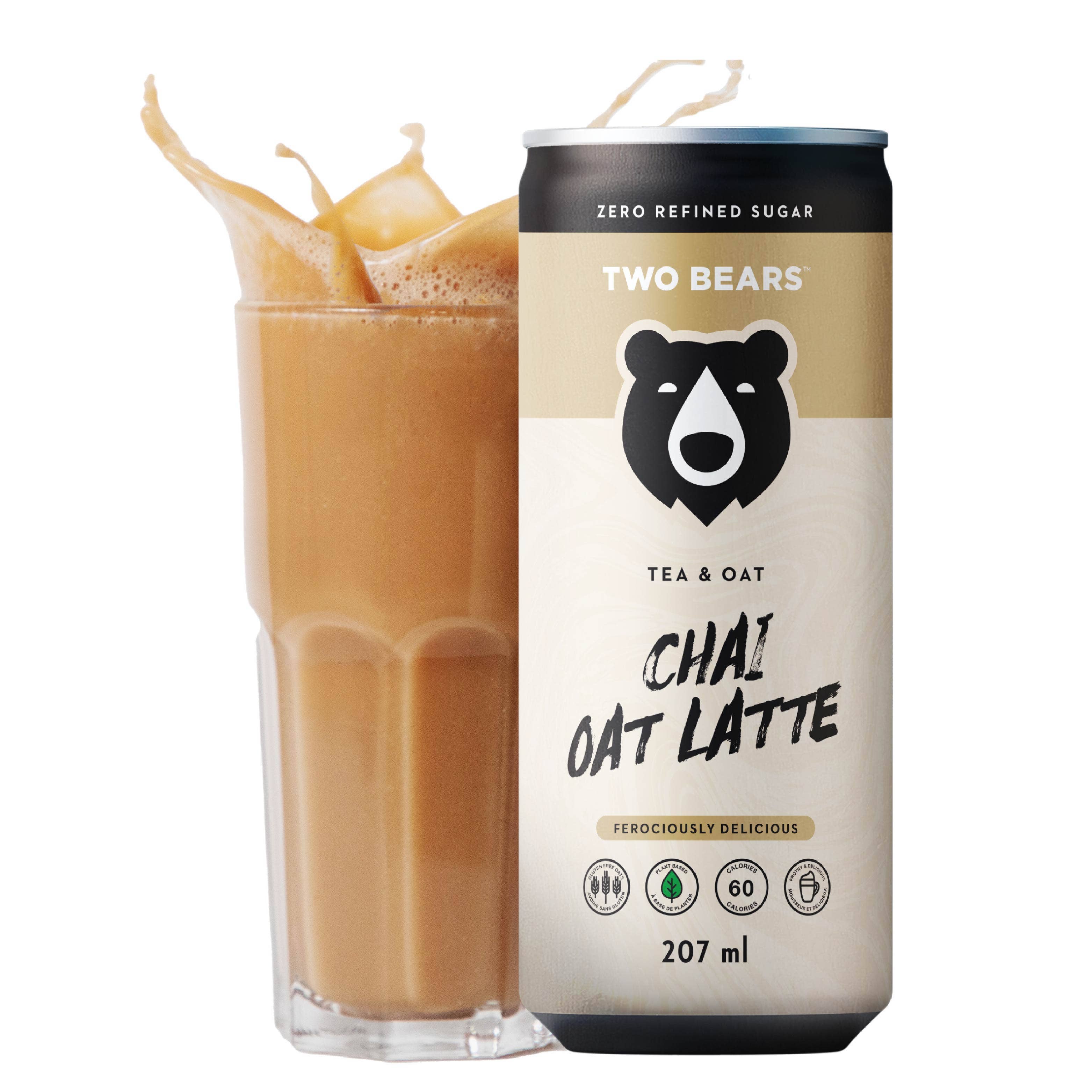 Two Bears - Vendita all'ingrosso Tè freddo - Latte di tè chai con avena montata (207 ml)3
