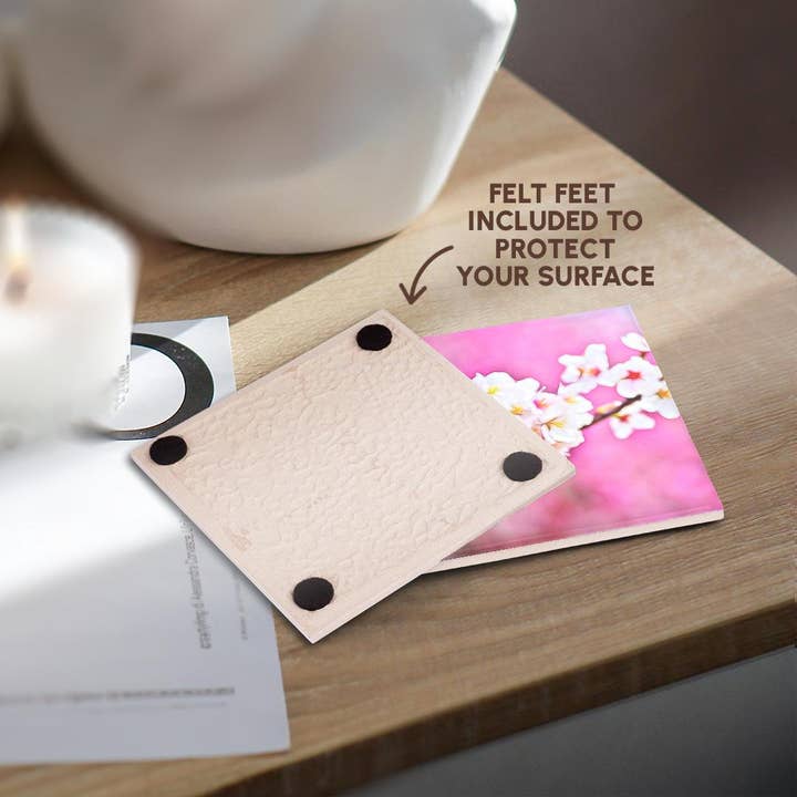 3dRose – Großhandel Untersetzer – 3dRose, Schönes Bild eines lichtdurchfluteten Kirschblütenblumen-Gemäldes, Untersetzer3