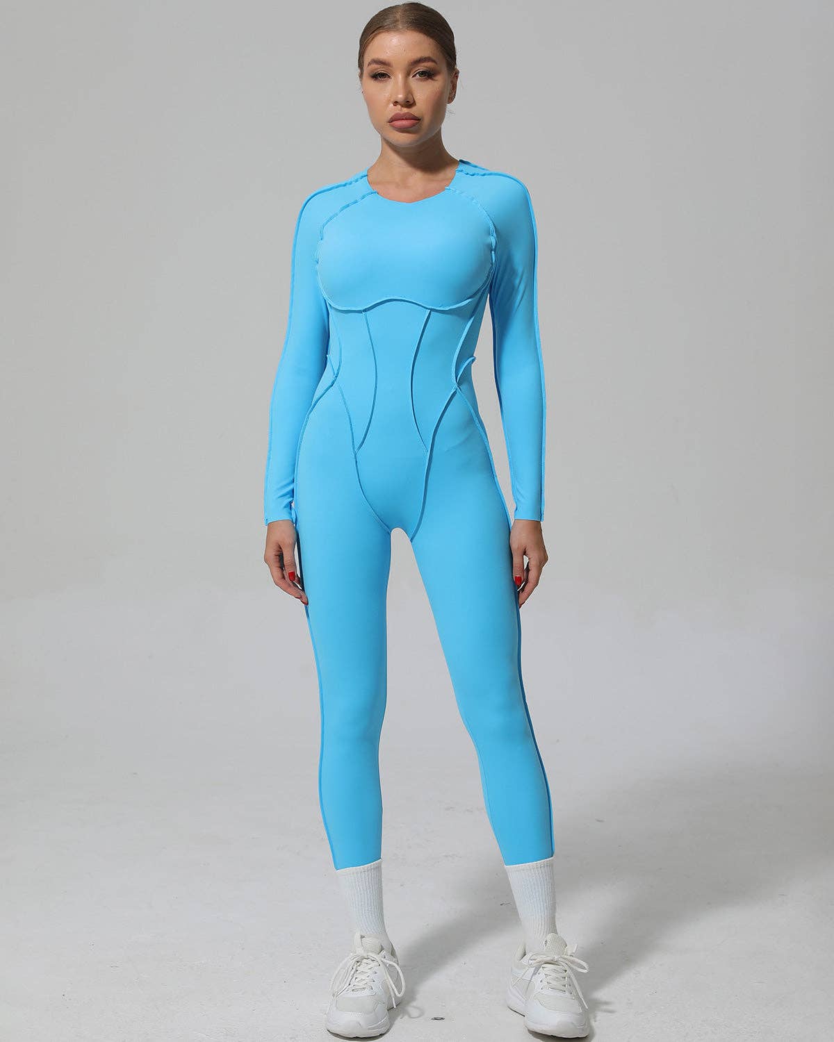 React Activewear - Wholesale Unitard - Women's - Kira Flex Jumpsuit - Aqua4