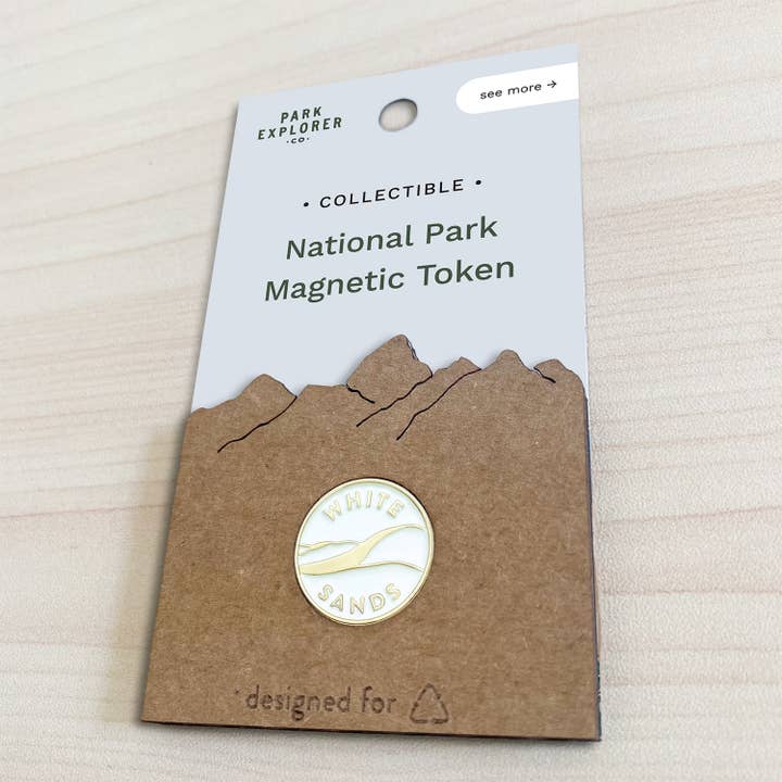 White Sands National Park Enamel Magnet for wholesale by Park Explorer Co.