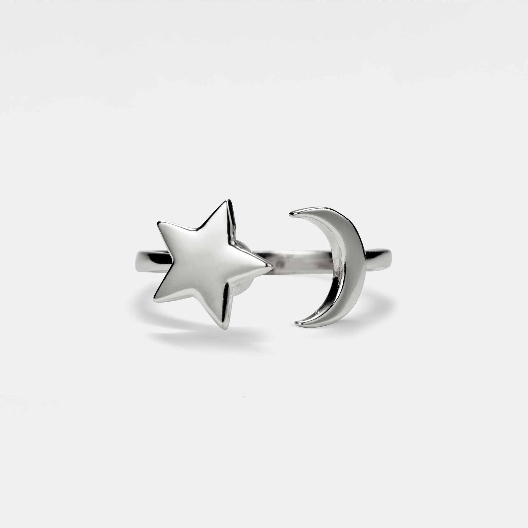 Perimade & Co. LLC – wholesale Band/Stackad Ring – Moon Star ångest fidget spinnarring i 925 Sterling Silver2