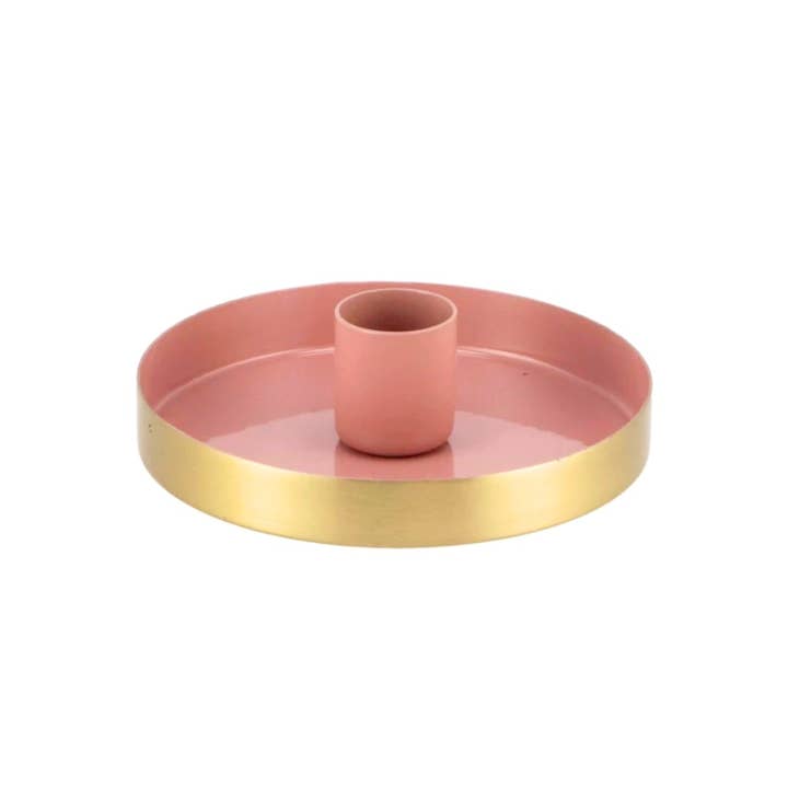 Candlestick Golden Circle Blush for wholesale by Aifcandles