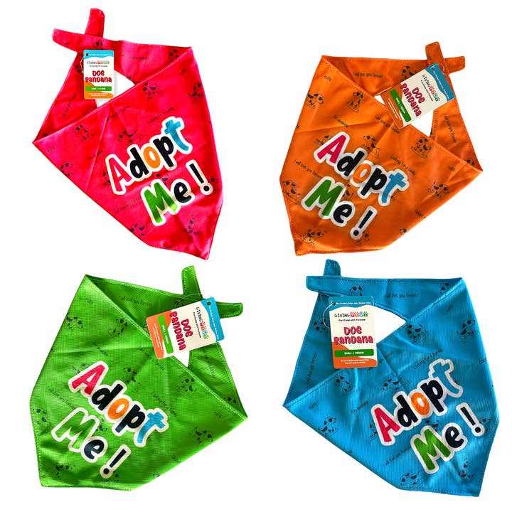 "Adopt Me" Dog Bandana for wholesale by Giving Paws