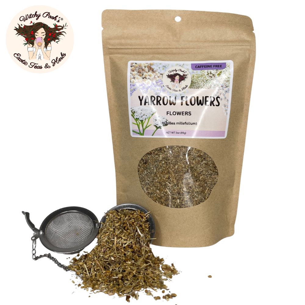 Witchy Pooh's Exotic Teas & Herbs – wholesale Loose tea – Witchy Pooh's Yarrow Tea - Whole Flowers, Caffeine Free8