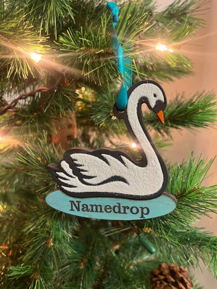 Custom Swan Ornament for wholesale by Room To Improve