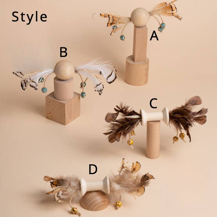 Cheerhunting - Wholesale Pet Toy - Cat - Moo - Raffia Feather Cat Toy