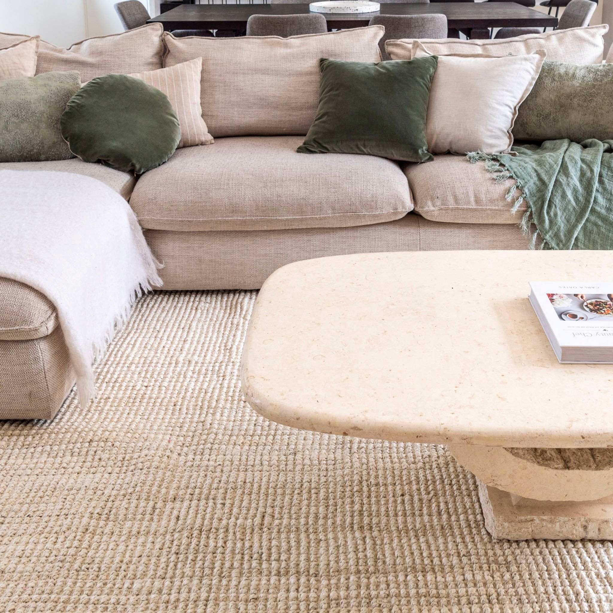 North Avalon - Wholesale Area Rug - Vincent | Whitewashed Chunky Jute Bouclé Rug5