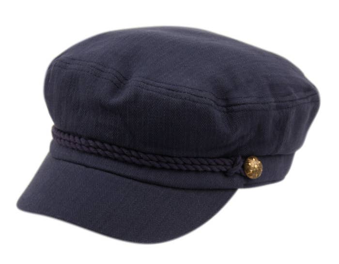 Funky Junque - Wholesale Newsboy/Schoolboy Hat - Unisex - Cotton Greek Fisherman Hat - Navy0