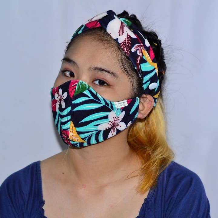 Kid Headband & Face Mask (Turmask & Turban) (Zaizy) for wholesale by Ezolistic