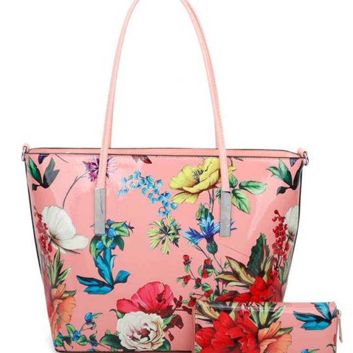 Ellas Trading - Vendita all'ingrosso Borsa tote - Donna - Borsa a Spalla Capiente con Design Floreale Vivace7