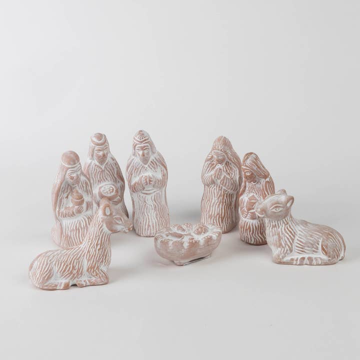 Ten Thousand Villages - Wholesale Nativity Scene Decor - * Silent Night Terracotta Nativity