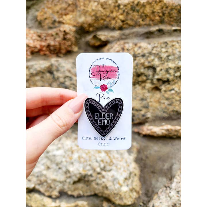 The Dungeon Rose - Wholesale Reversspeld/knoop - Elder Emo Pin, Elder Emo Art, Elder Emo Kids, Emo-accessoires5