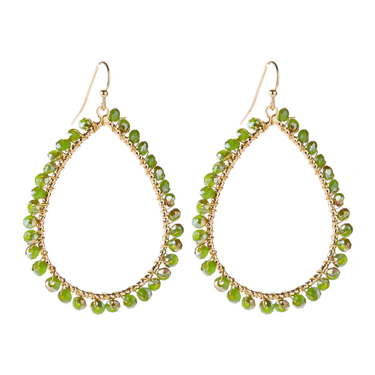 MYS Wholesale Inc - Wholesale Dangle Earrings - Wire Teardrop Glass Beads Hook Earrings13