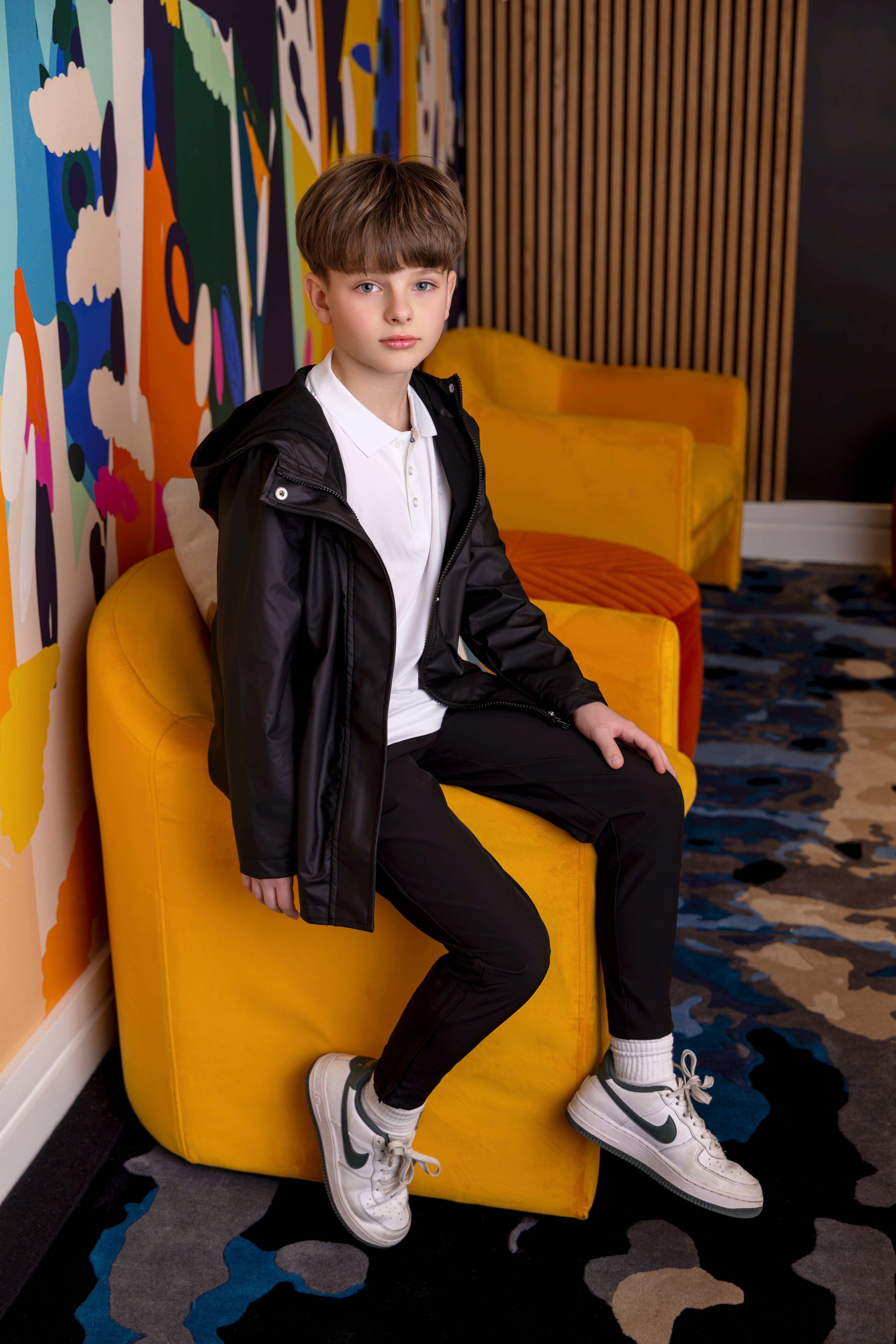 Black Classic Lined Raincoat with Pouch for wholesale on Faire5