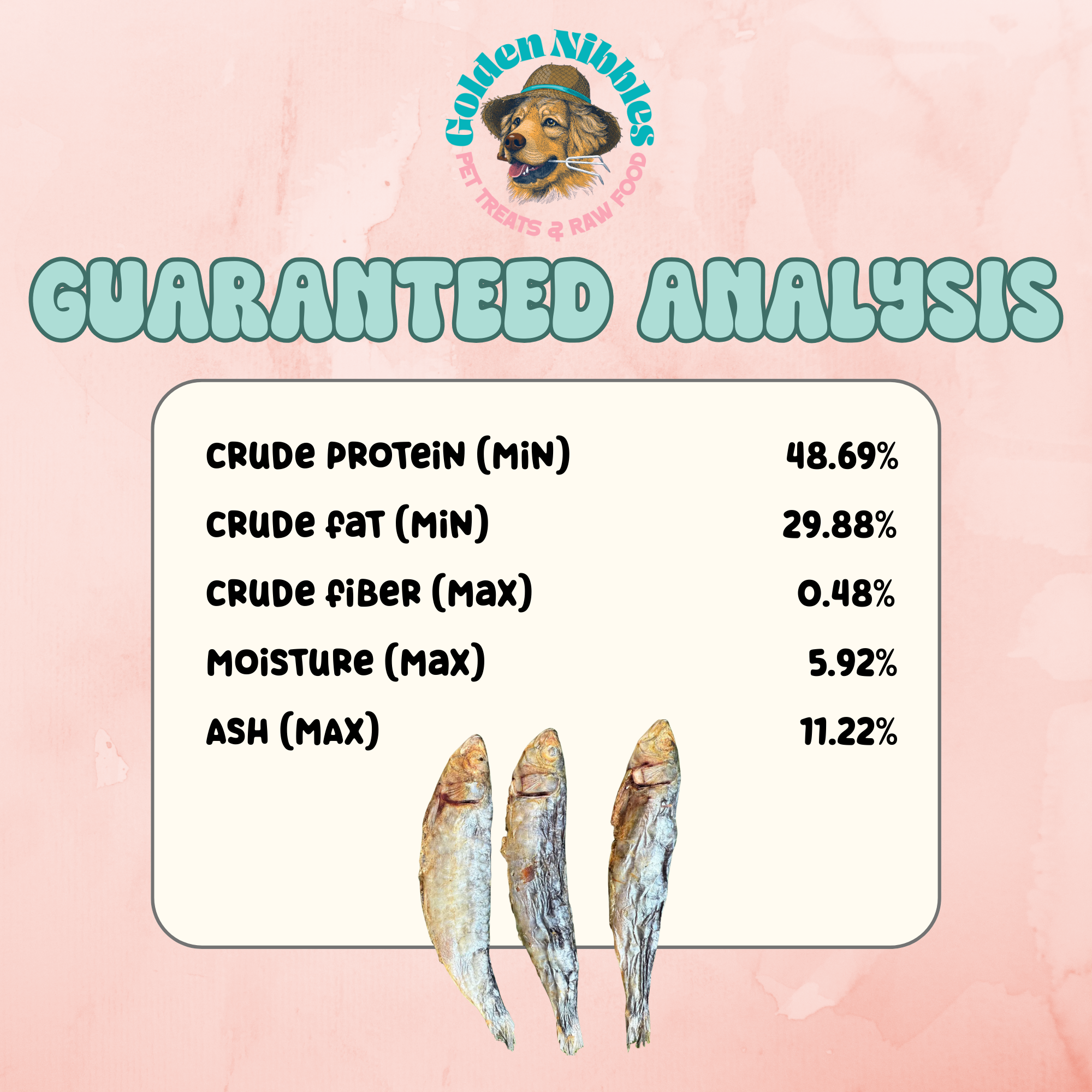 Golden Nibbles - Wholesale Pet Treats - Dog - Sardines - 5" to 7" in & Freeze-Dried Treat for Dogs & Cats5