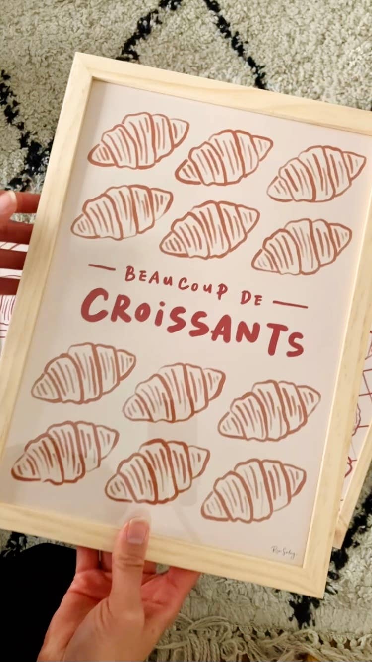 Rio Soléy - Wholesale Art Print - “Beaucoup de Croissants” French Café Print - Croissant Wall Art2