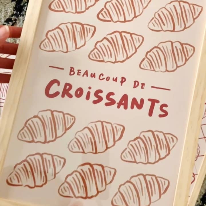 Rio Soléy - Wholesale Art Print - “Beaucoup de Croissants” French Café Print - Croissant Wall Art2