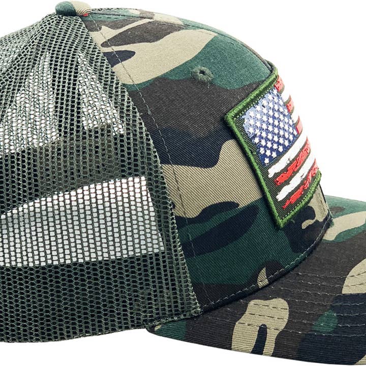 KBETHOS - Wholesale Trucker Hat - Men's - FLAG UV PRINT PATCH MESH BACK BALLCAP33