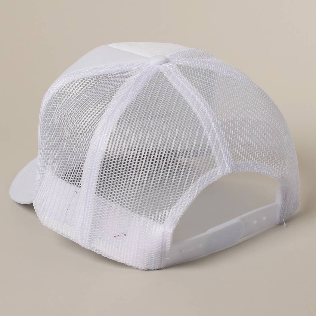 Fashion City - Vente Casquette de camionneur – femme - Je ne parle qu'aux garçons avec des bateaux Casquette à filet arrière avec texte26